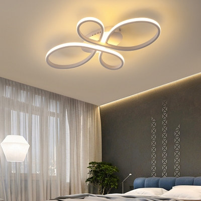 Twisted Flush Mount Ceiling Light Contemporary Led Indoor Ceiling Lamp for Living Room