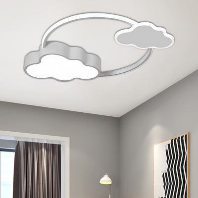 Bowknot/Cloud 1-Light Flush Mount Lighting Metal Flush Mount Ceiling Light Kids Room Lighting