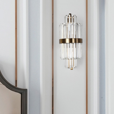 

Crystal Wall Sconce Lighting Contemporary 2 Light Wall Sconce Light Fixtures for Living Room, HL561369