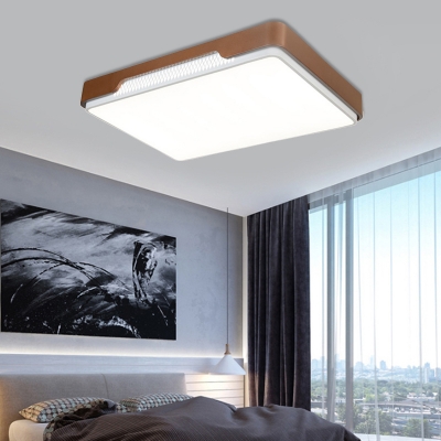 Acrylic Square Rectangle Flush Light Fixtures Led Contemporary Ceiling