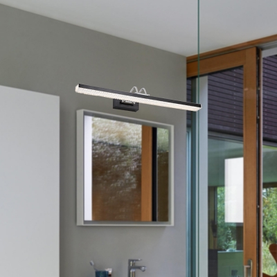 Modern Swing Arm Wall Light Fixture Acrylic Led Vanity Mirror Light for Bathroom