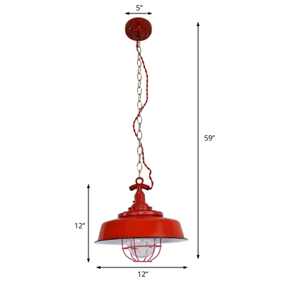Nautical Barn Pendant Fixture Ceramic 1 Light Pendant Lightng Fixtures with Cord and Chain