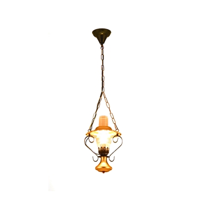 Retro Style Creative Ceiling Pendant Light Metal 1/3 Light Hanging Lantern for Dining Room