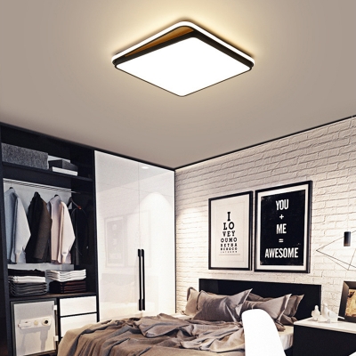 Black White Square Ceiling Light Acrylic Shade Led Ceiling Lamp For