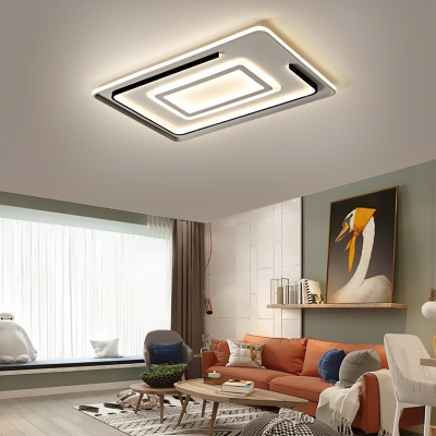 Minimalist Led Ceiling Flush Light Metal Living Room Flush Mount