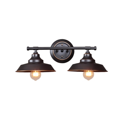 Barn Wall Sconce Lamps Industrial-Style Metal 2 Lights Wall Sconce Lighting for Vanity