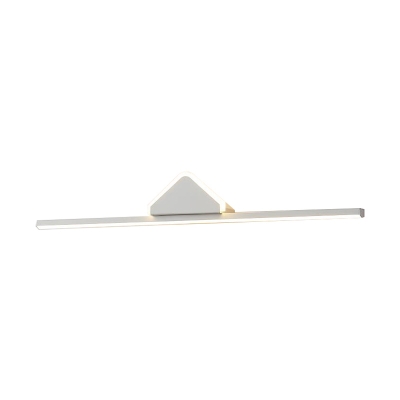 Modern Arc/Triangle Wall Sconce for Bathroom, Metal and Acrylic Wall Light Fixture in Black/White