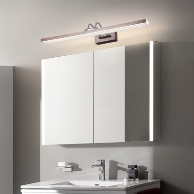 Modern Swing Arm Wall Light Fixture Acrylic Led Vanity Mirror Light for Bathroom