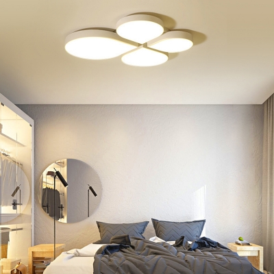 Nordic Clover Flush Mount Lighting with Frosted Diffuser Metal Led Ceiling Flush Light