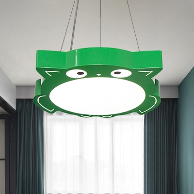 Owl Kindergarten Pendant Lighting Metal Shade Led Modernism Hanging Ceiling Light with Diffuser