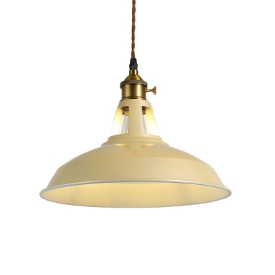 Barn Pendant Ceiling Lights Modern Industrial Metal 1 Light Hanging Lamps in Brass Finish for Dining Room