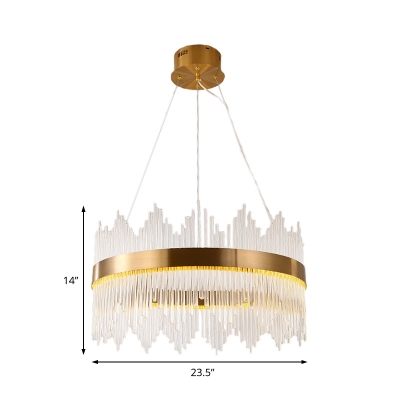 Crystal Round Hanging Ceiling Lights Contemporary Metal Living Room Ceiling Light Fixtures