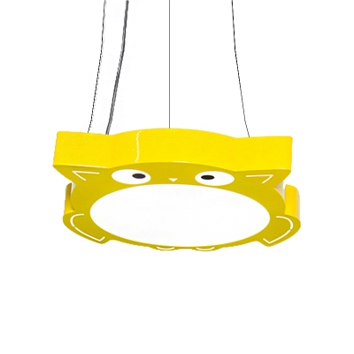 Owl Kindergarten Pendant Lighting Metal Shade Led Modernism Hanging Ceiling Light with Diffuser
