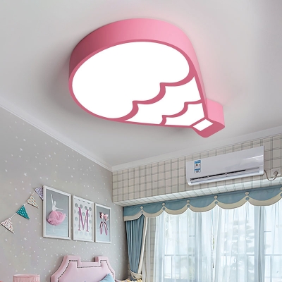 Hot Air Ballon Ceiling Light Modern Kids Metal Led Flush Ceiling Lamp with Acrylic Diffuser