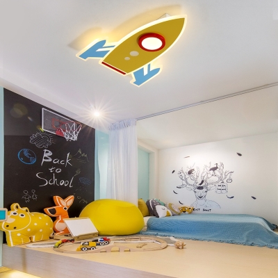 Integrated Led Rocket Ceiling Lamp Nordic Style Acrylic Flush Mount Lighting