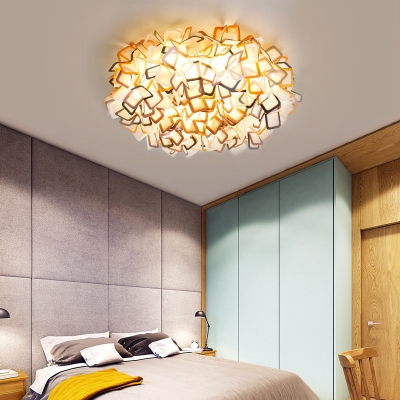 Sinuous Flush Mount Ceiling Light Art Deco Indoor Ceiling Flush Light with Acrylic Shade