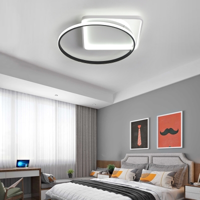 Round and Square Ceiling Flush Light Minimalist Integrated Led Acrylic Close to Ceiling Light