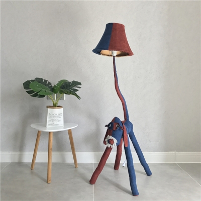 Decorative Animal Night Light Modern Fabric 1 Light Plug in Floor Lamp for Kids Children Bedroom