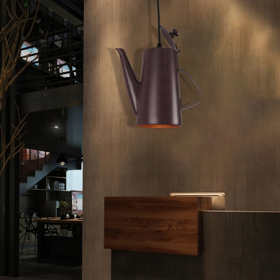 Kettle Ceiling Pendant Lights Modern Stainless Steel 1 Head Hanging Pendant Lights for Restaurant