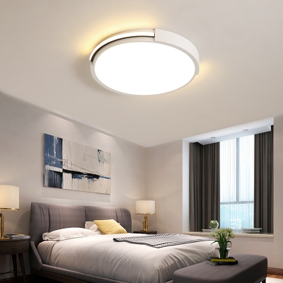 Metal Round Ceiling Light With Acrylic Diffuser Modern Integrated Led