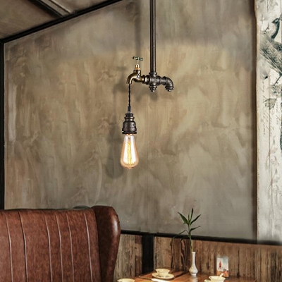Unique Faucet Hanging Lights Retro Industrial Metal Pipe Pendant Lighting for Coffee Shop