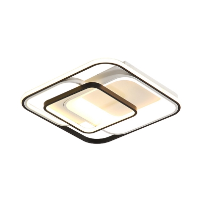 Acrylic Frame Flushmount Lighting Contemporary Integrated Led Ceiling Light in Warm/White