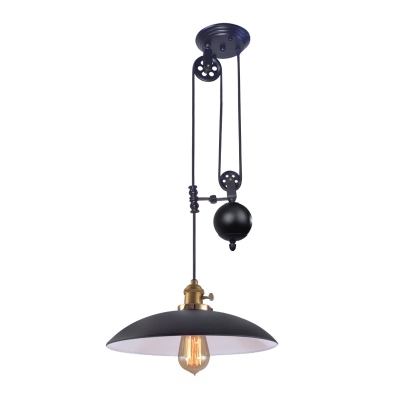 Brass Finish Dome Pendant Ceiling Lights Modern Industrial Metal 1 Light Hanging Lamps for Dining Room