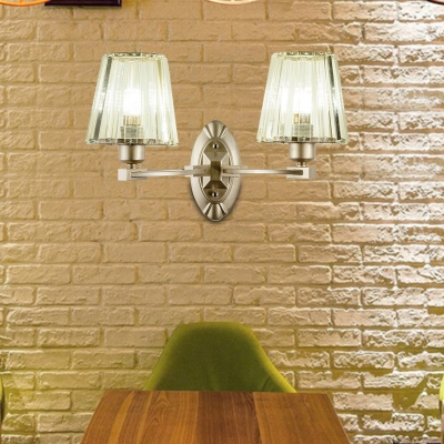 Pyramid Wall Lighting Modern Metal and Crystal Sconce Light Fixture for Living Room and Bedroom