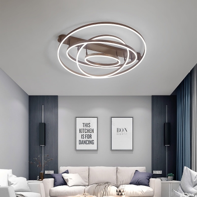 2 3 4 Rings Adjustable Ceiling Light Nordic Metal Flush Lighting In