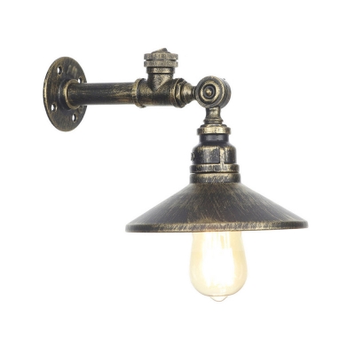 Cone-Shaped Sconce Wall Lights Industrial Vintage 1 Light Sconce Lights with Switch for Corridor