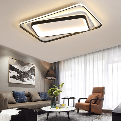 Metal Frame Ceiling Flush Light Modernism Led Indoor Ceiling Light for Living Room