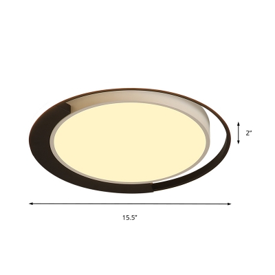 Round Led Surface Mount Ceiling Light Modern Simple White Flush Mount Lighting with Diffuser
