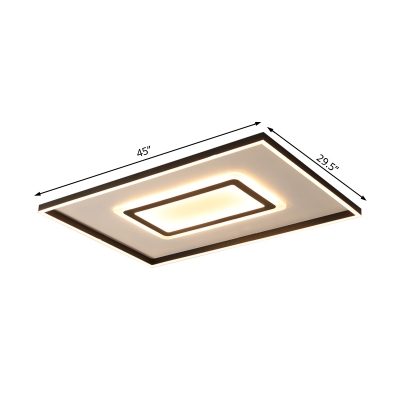 Square/Rectangle Ceiling Light Fixture Modernism Metal Indoor Led Flushmount Lighting
