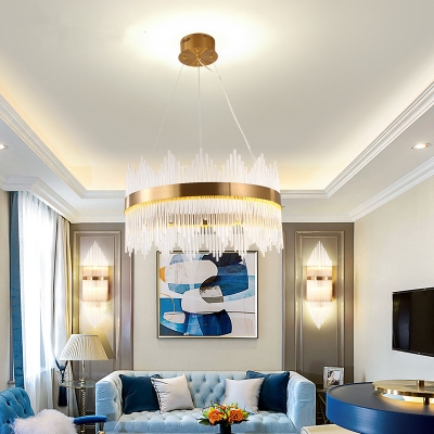 Crystal Round Hanging Ceiling Lights, Light Fixtures For Living Room Ceiling