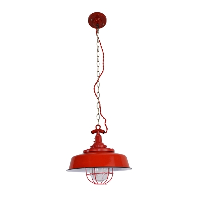 Nautical Barn Pendant Fixture Ceramic 1 Light Pendant Lightng Fixtures with Cord and Chain