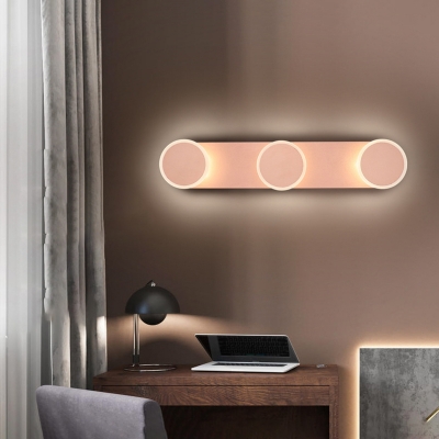 Rose Gold 3/4 Heads LED Wall Fixture Modern Acrylic Sconce Wall Lamps for Bedroom Bathroom
