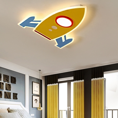 Integrated Led Rocket Ceiling Lamp Nordic Style Acrylic Flush Mount Lighting