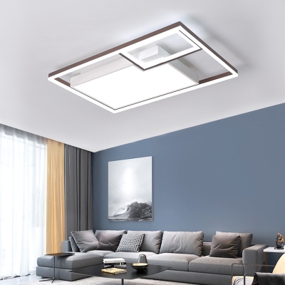 Metal Geometric Flush Ceiling Light Contemporary Led Living Room Ceiling Light Fixture