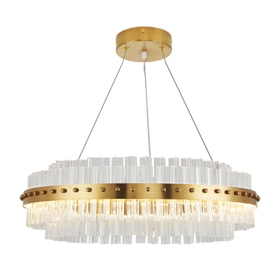 Contemporary Round Pendant Light Fittings Stainless Steel Rivet Hanging Lamp for Dining Table