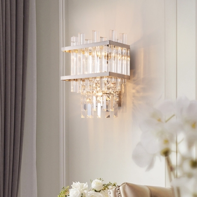 Creative Crystal Sconce Light Fixture Metal 1 Light Wall Light Fixture for Living Room