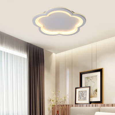 Gray/White Blossom Ceiling Mounted Lights Nordic LED Acrylic Flushmount Light for Bedroom