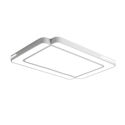 Led Rectangle Flush Mount Lighting Modern Simple Metal Ceiling Flush Light for Living Room