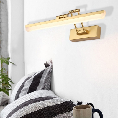 Rotatable Gold/Chrome Bathroom Fixtures Contemporary Acrylic and Metal Sconce Lights with White/Warm White Lighting