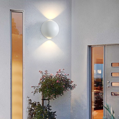 2-LED Up and Down Wall Light Fixture Simple Aluminum White Sconce Light in Warm/White for Exterior