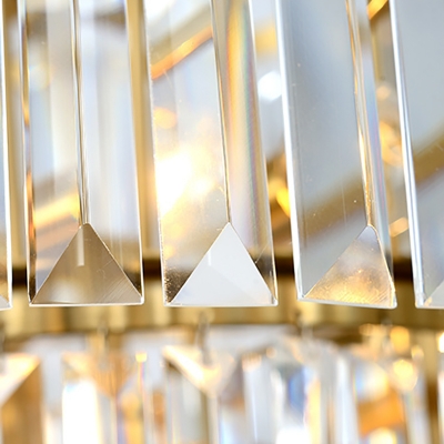 3-Tier Crystal Chandelier Light Fixture Contemporary 10-Light Round Pendant Chandelier in Gold
