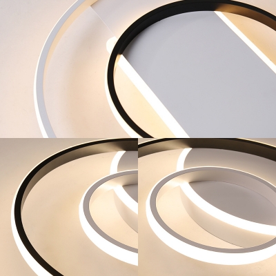 2/3 Rings Ceiling Light Fixtures Modern Acrylic 16