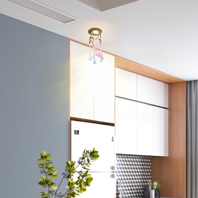 Creative Drop Close to Ceiling Lighting Contemporary Metal 1 Light Ceiling Fixture for Hallway