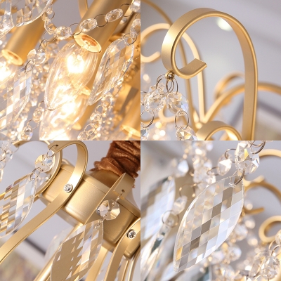 Clear Crystal Chandelier Lighting Vintage Luxury 7/8 Lights 19.5