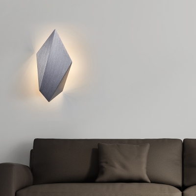 Metal Folded Wall Lamp Nordic Simple Living Room LED Wall Mount Light in Black/Coffee/Grey/Gold/Rose Gold/White