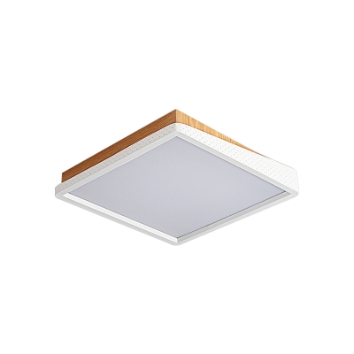 White Round/Square/Rectangle Ceiling Light Acrylic Contemporary LED Flush Light Fixture in Warm/White/Natural